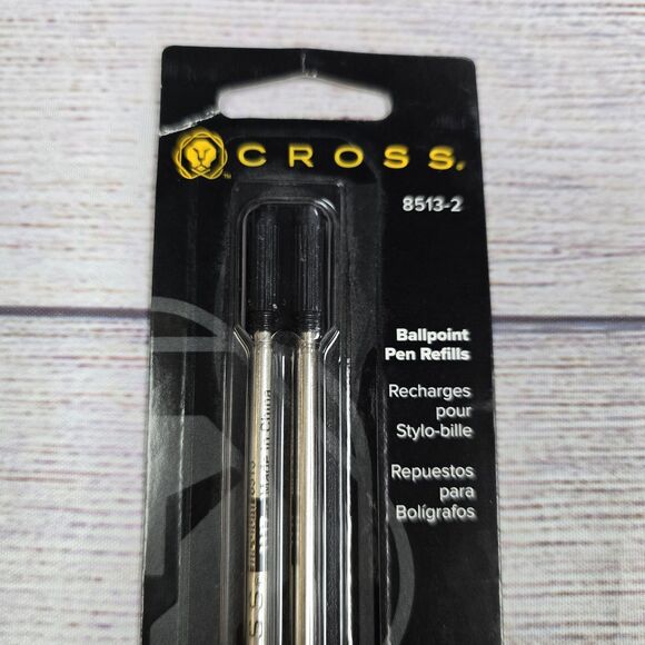 Cross 8513-2 Ballpoint Pen Refills Black Medium 2 Pack NEW - Picture 3 of 4
